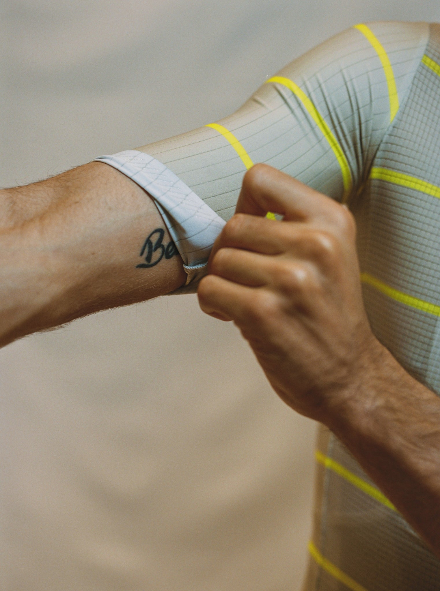 SuperB jersey ~ Khaki Striped