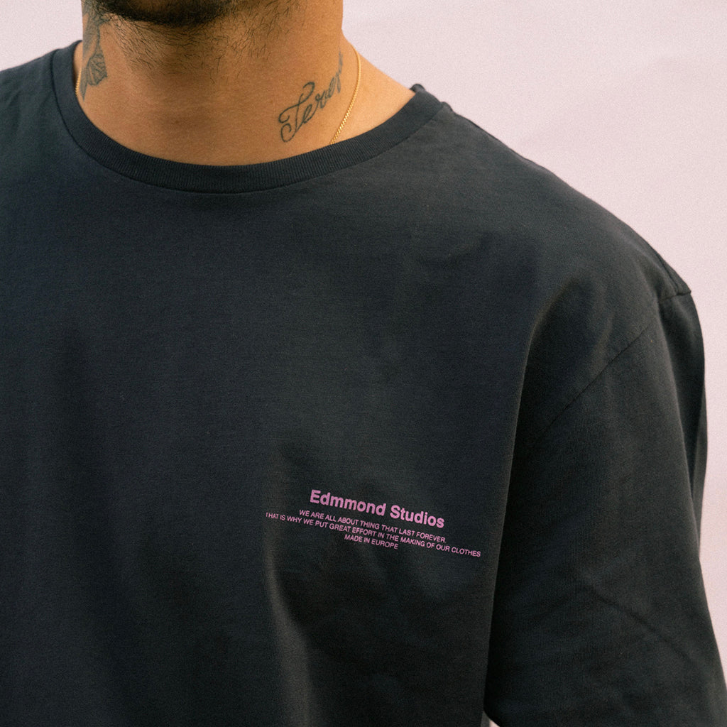 Edmmond + TAN LIИE Warm up / Fresh rides long sleeve tee ~ Navy